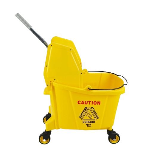 B-046D Single Plastic Mop Wringer Trolley