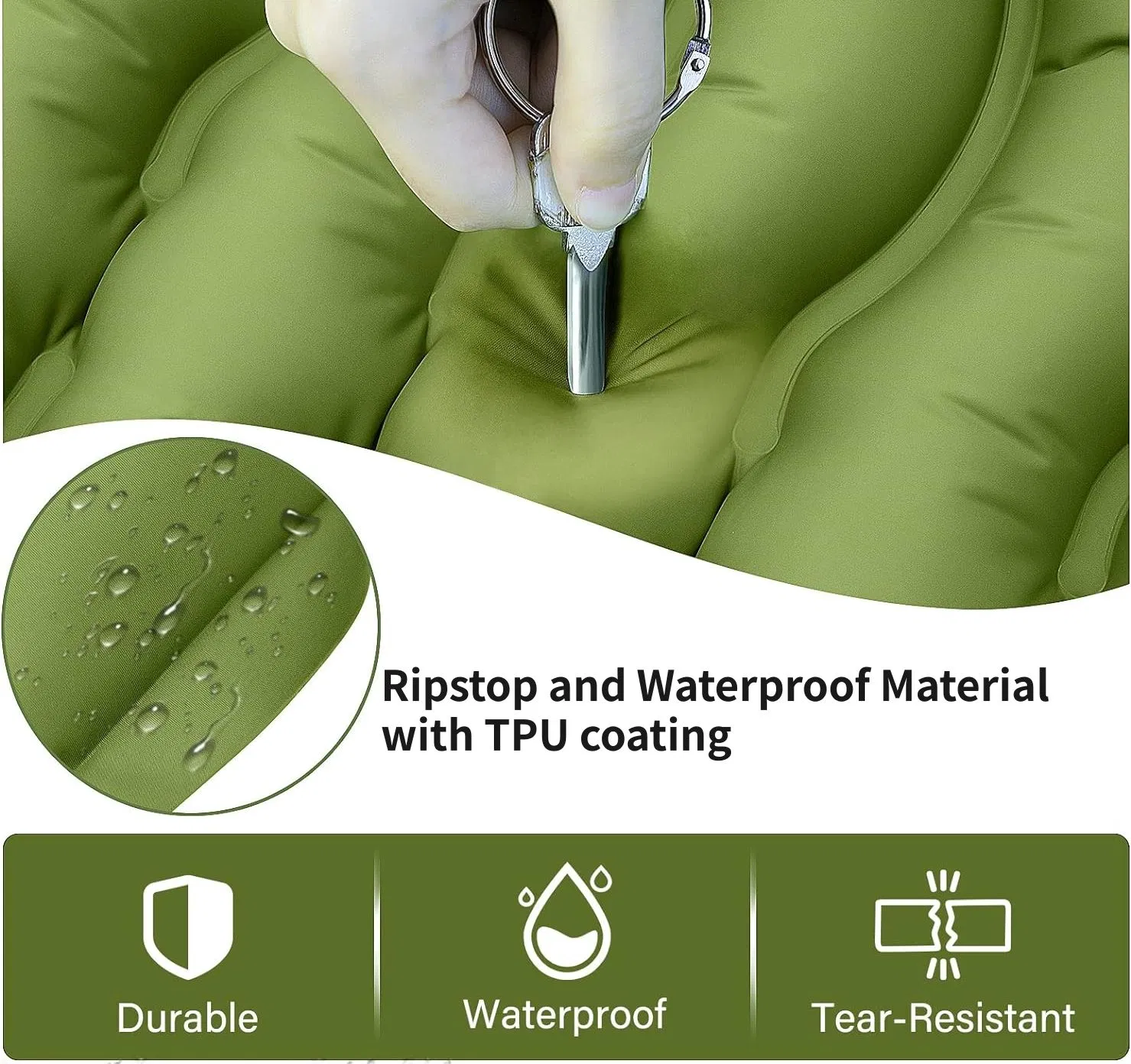 Ultralight Camping Mat Outdoor Backpacking Inflatable Air Mat Sleeping Pad Mattress with Pillow