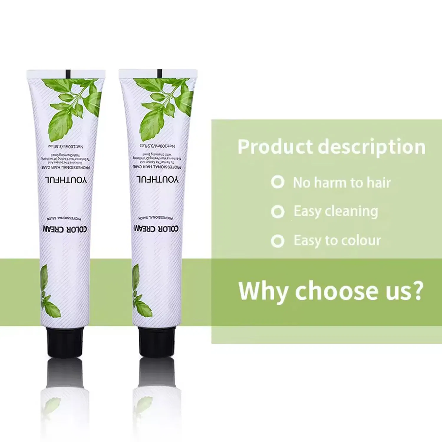 Salon Professional Hair Color Cream Non Allergic Gray Coverage