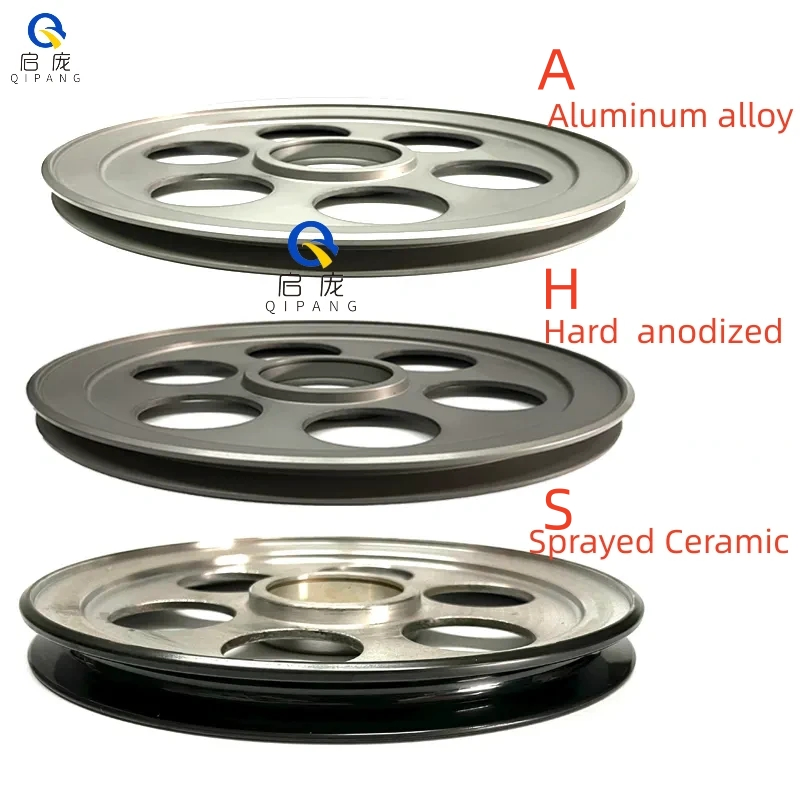 Od350mm Aluminum Spray Ceramic Guide Pulley Hard Oxidization Cable Guide Pulleys