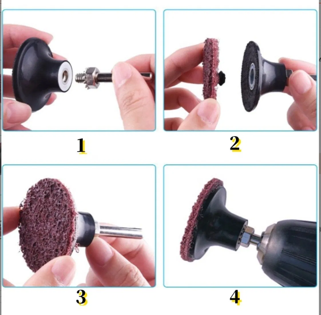 Nylon Fiber Surface Conditioning Disc with Quick Change R-Backing