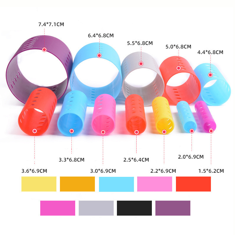 Factory Wholesale DIY Hairdressing Tools Multisize No Heat Plastic Hair Rollers Set Hot Cold Temperature Hair Curlers Rod