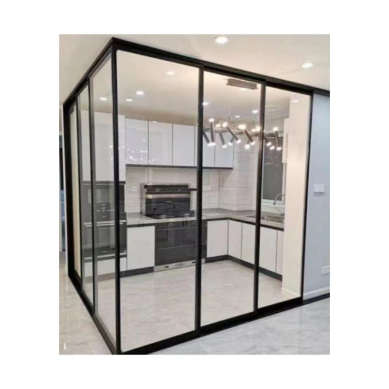 Раздвижная алюминиевая дверь для кухни и балкона