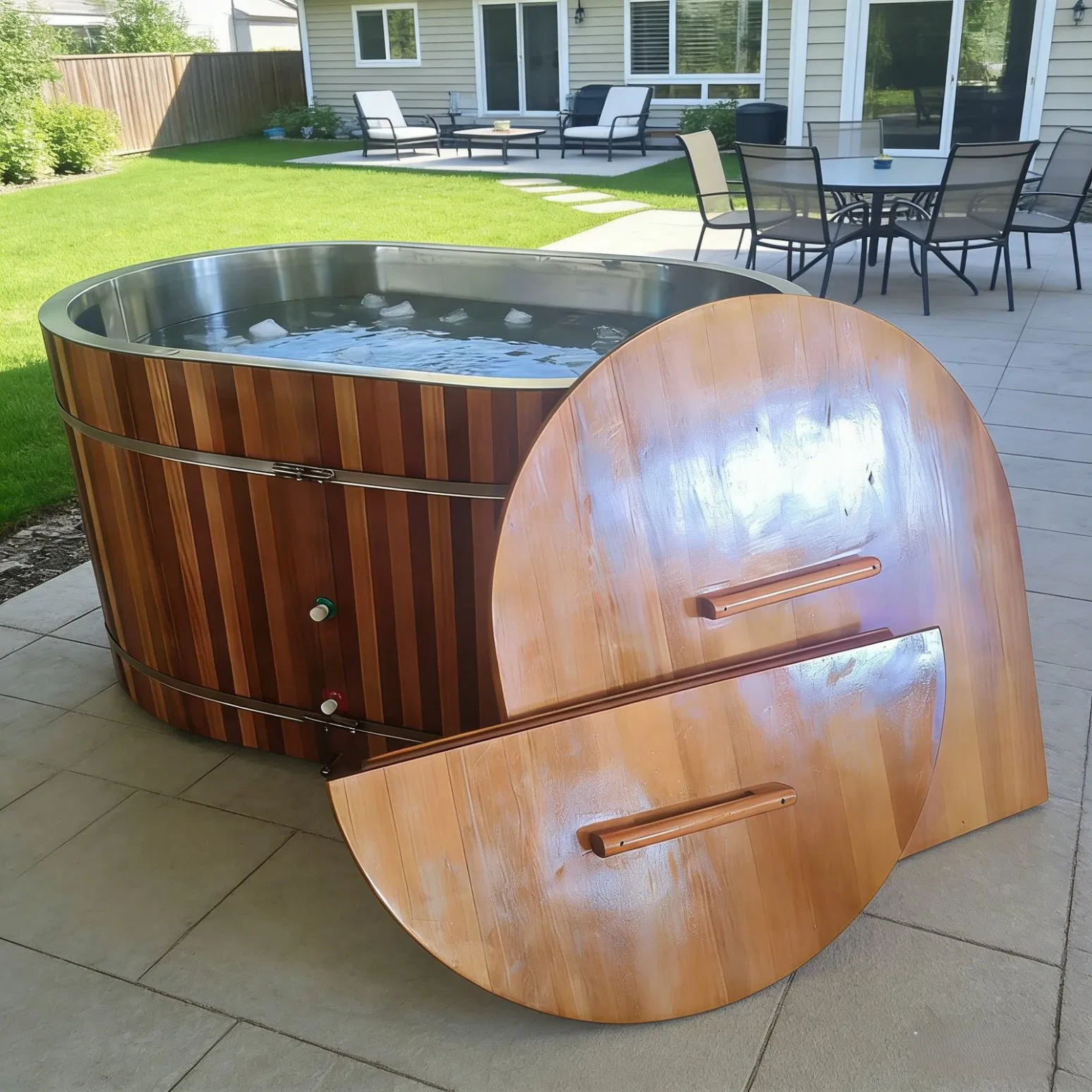 Стальной бассейн для ледяных ванн с чиллером