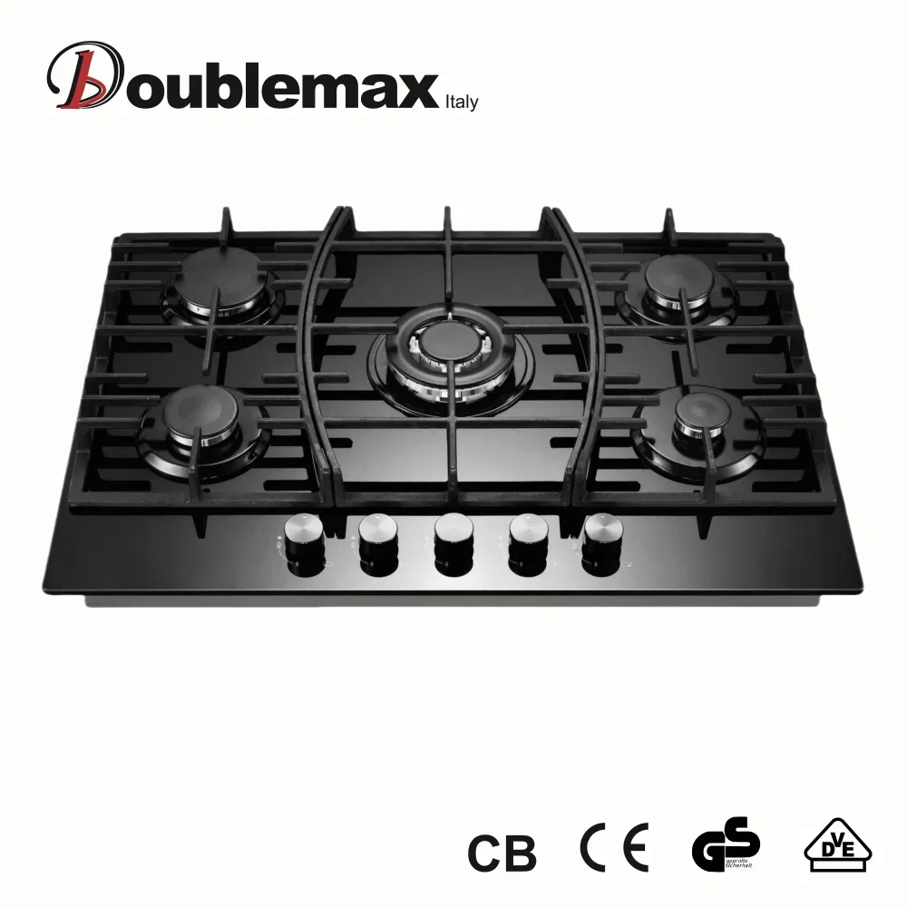 New Arrival Competitive Price Temperred Glass Panel 5 Copper Burner Gas Stove