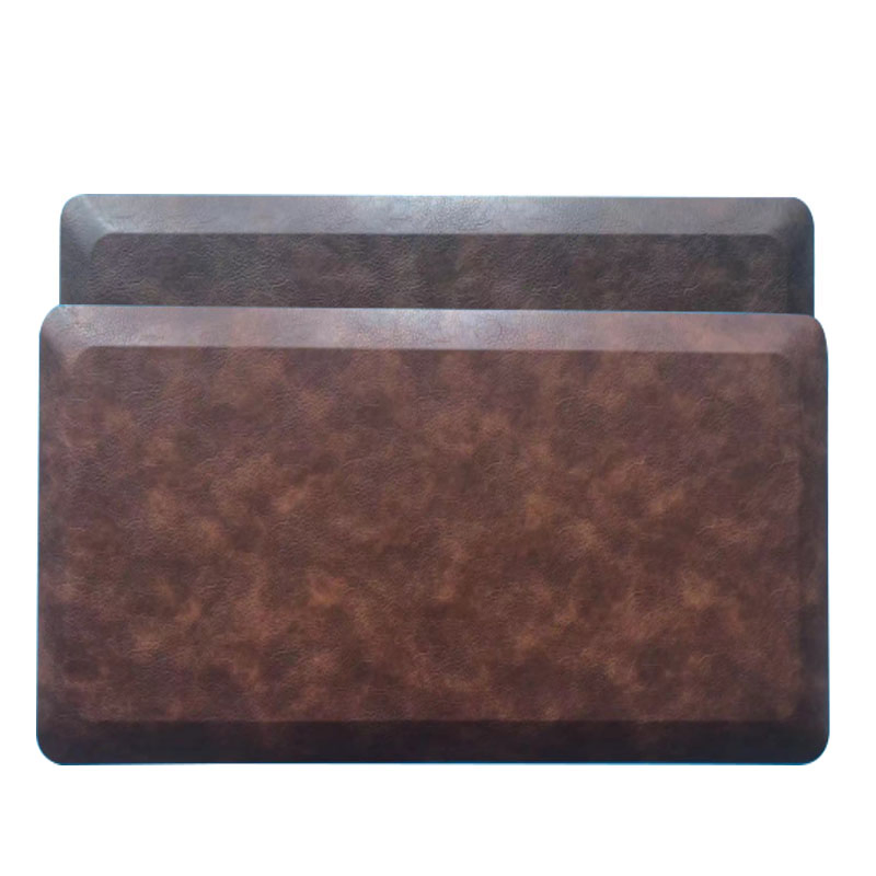 Eco-Friendly PU Leather Anti-Fatigue Ergonomic Shock-Absorbing Solution Standing Mat