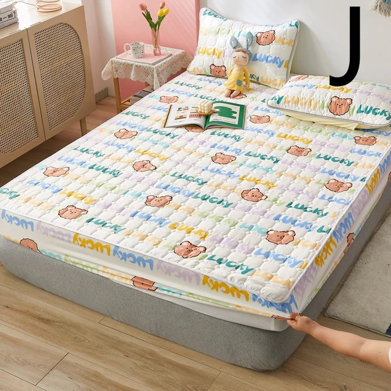 Printed One-Piece Non-Slip Waterproof Fixed Bed Sheet Fitted Sheet Mattress Protector