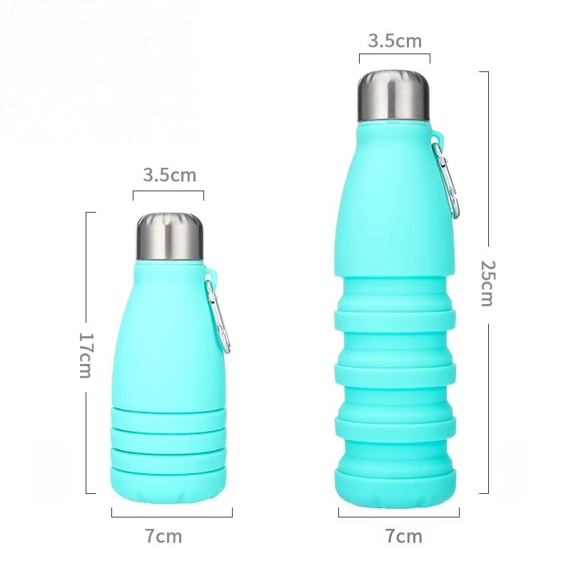 Portable Collapsible Water Bottle, BPA - Free Silicone
