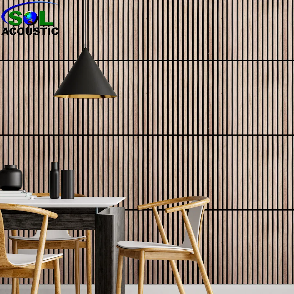 Sol Acoustic Wall Covering Wood Veneer Felt CE Approved Board Panels
