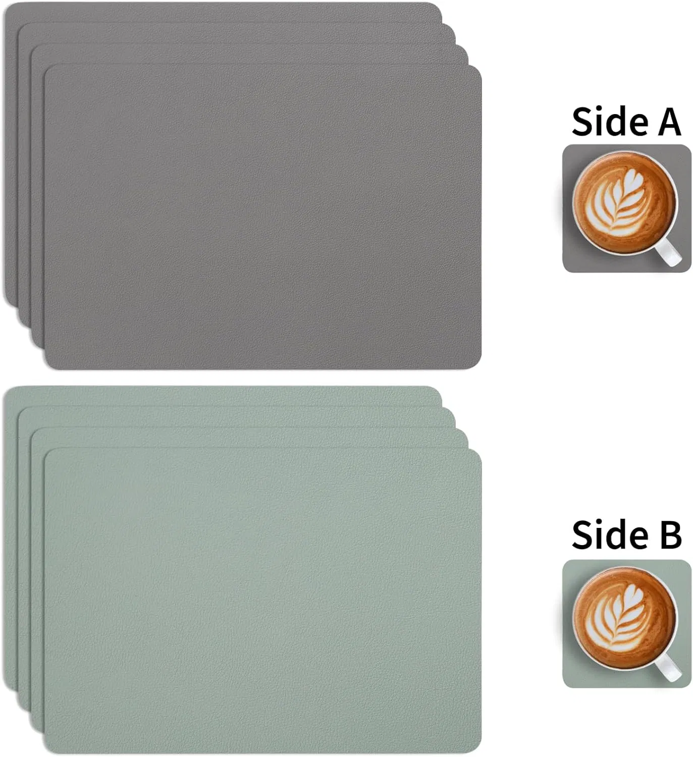 Environmentally Friendly Non-Slip Leather Reversible Polyvinyl Chloride Place Mats