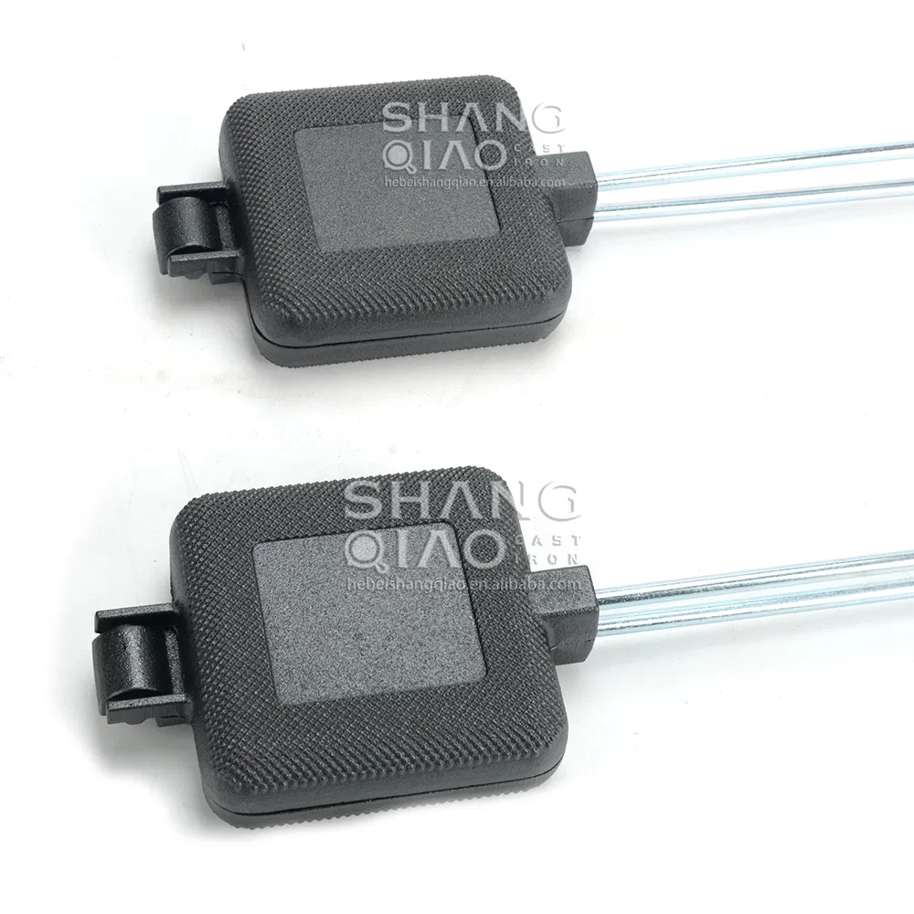 Pre Seasoned Extra Long Handle Pie Iron Camp Cooker Square Pie Maker Pack of 2 Cast Iron Pie Cooker Campfire Sandwich Maker