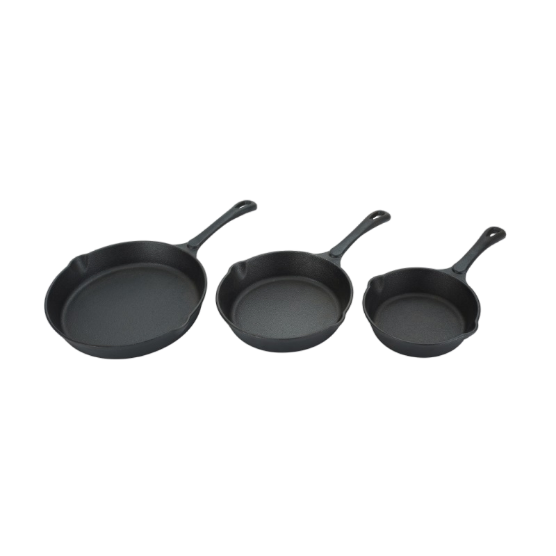 6/8/10 Inch Cast Iron Pre-Seasoned Frying Pan Cast Iron Skillet Set