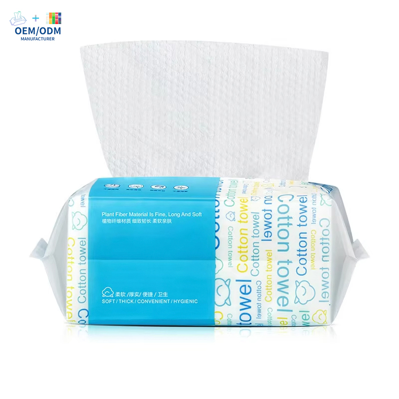 Disposable Face Towel Biodegradable 100% Cotton Adult Baby Sensitive Skin Cleansing Disposable Facial Facial Tissue