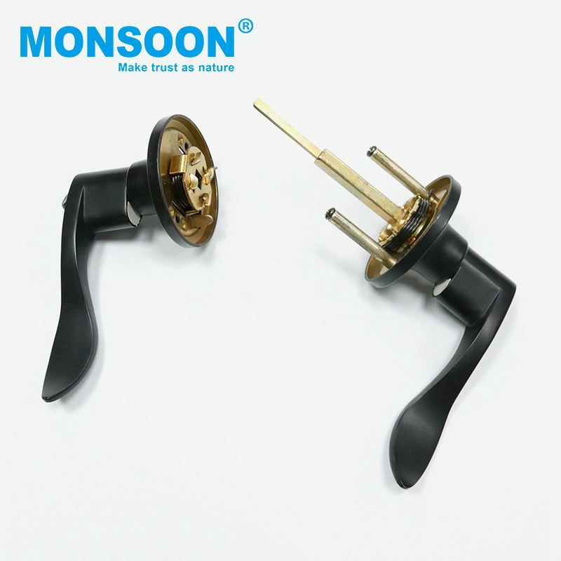 High Quanlity Security Easy Install Cylindrical Door Knob Lock Entrance Bathroom Toilet Leverset Lock Metal Lever Handle Lock