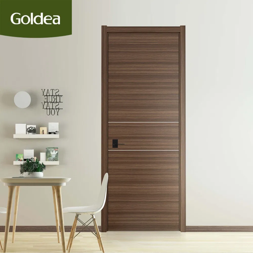 Goldea 39 Years Factory Hot Sale Wooden Swing China Manufacturer Hospital Interior Wooden MDF Bathroom Door with PVC Finish