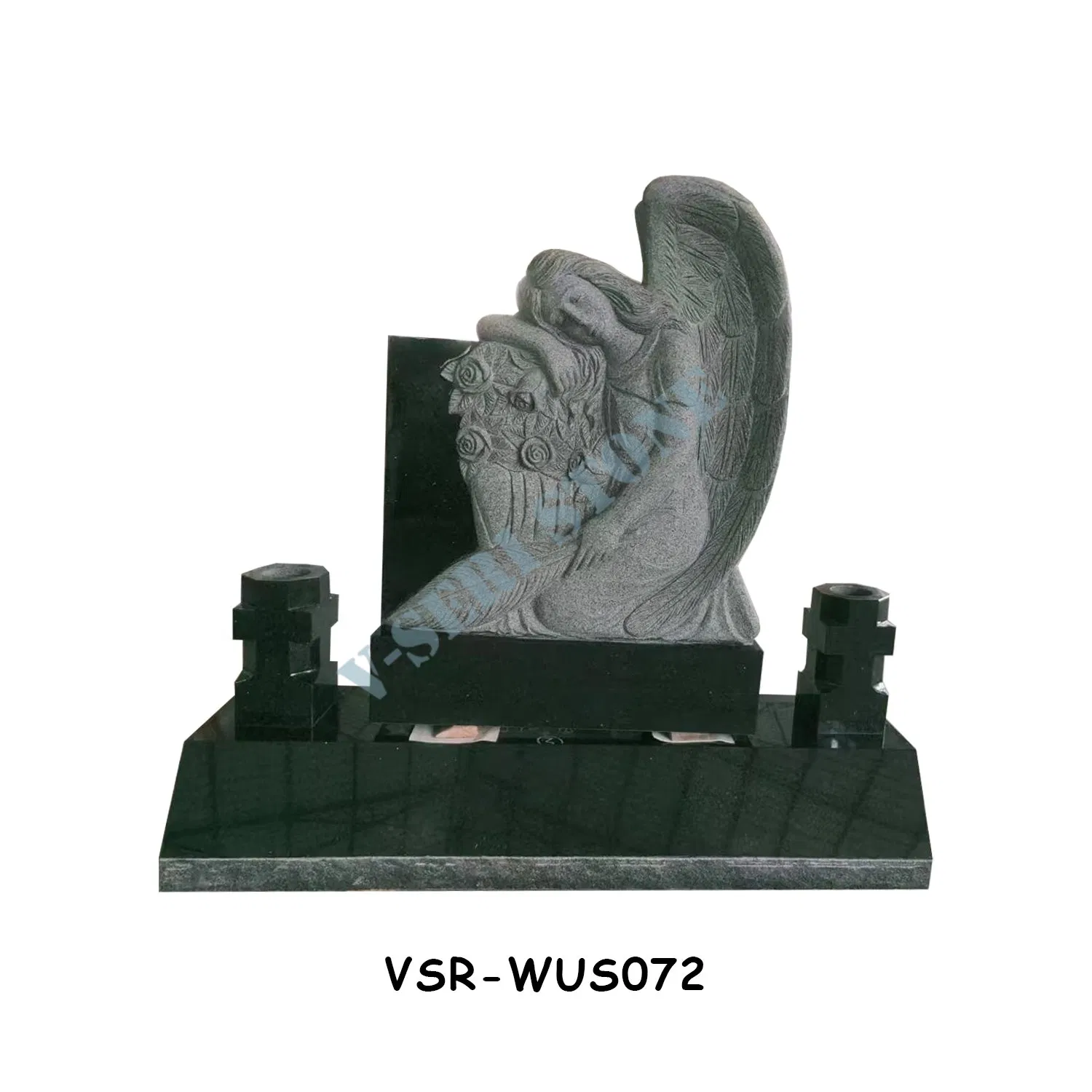 Personalized Customization Bahama Blue Granite Butterfly Headstones Monument for Graves