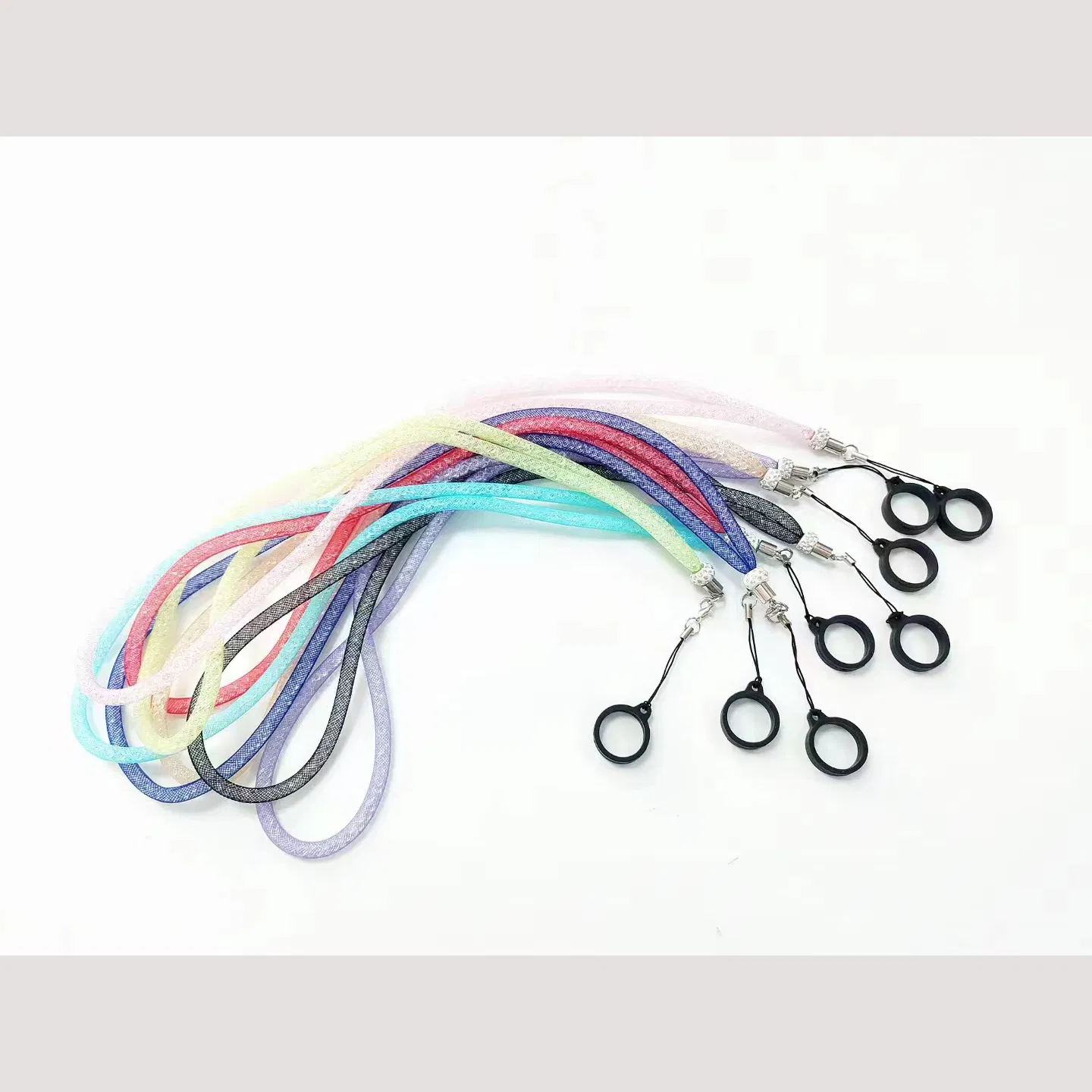 15*900mm Vape Electronic Cigarette Stick Neck Line Transfer Lanyard with Rubber Holder