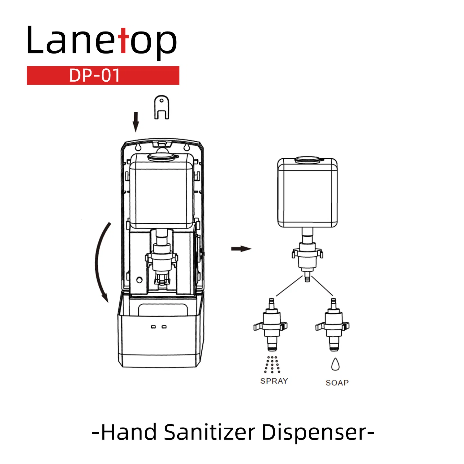 Easy Set up Automatic Hand Sanitizer Disposable Dispenser Floor Stand
