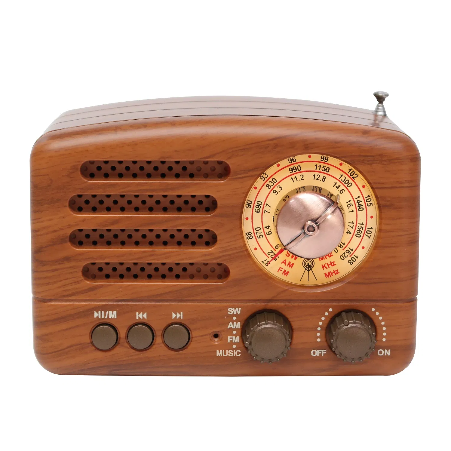 Портативное радио Retro с Bluetooth, FM/AM/SW, MP3