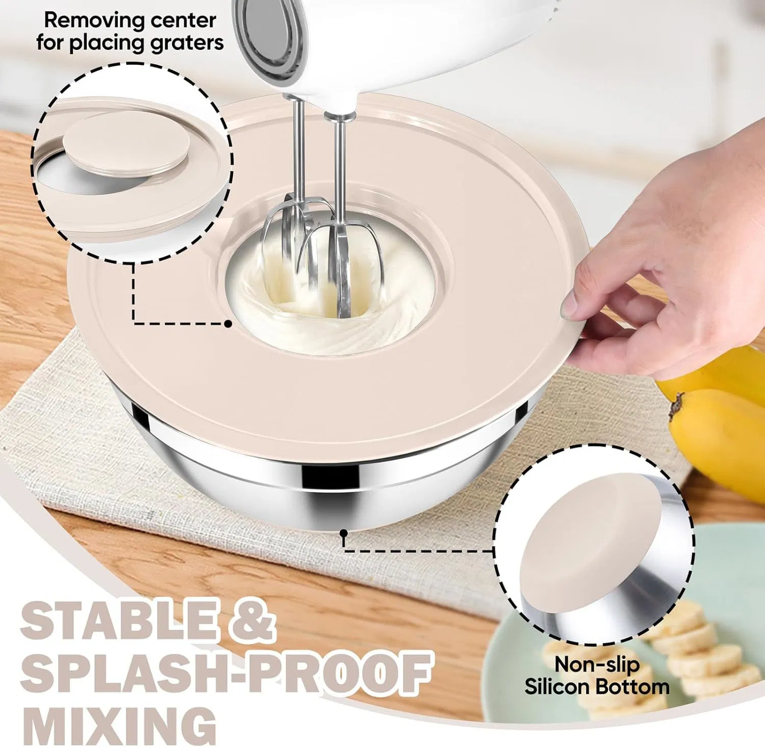 Complete 26PCS Kitchen Set Stainless Steel Bowls with Airtight Sealing Lids