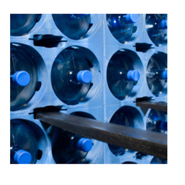 4 Pocket Modular Stackable Blue19 Liter HDPE 5 Gallon Plastic Bottled Water Rack for Water Bottle Storage