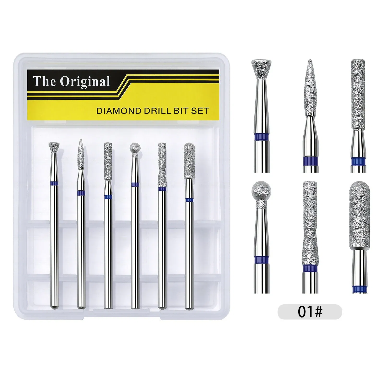 Manicure Polishing Head Set Emery Tungsten Steel Russian Pre-Treatment Nail Removal and Peeling Nail Drill Carbide Bits Kit