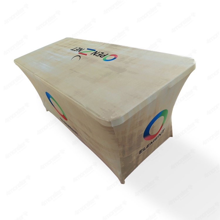 Promotional Exhibition Durable Polyester Fitted Stretch Table Cloth/Table Cover
