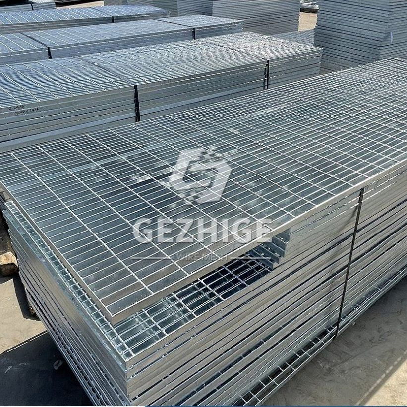 Gezhige Durable GRP Grating Suppliers High-Quality Stainless Steel Drain Grating China 25 60 80 mm Bearing Bar Pitch Galvanised Driveway Grates