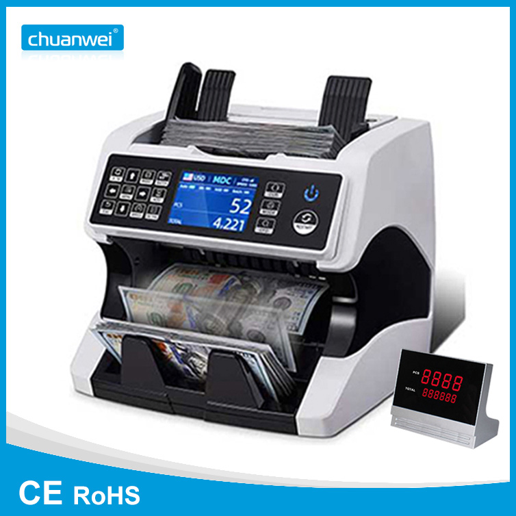 Bill Counter Mix Value Bill Counter Sorter Cashing Counting Sn Printing Machine Cashing Counting Financial Equipment
