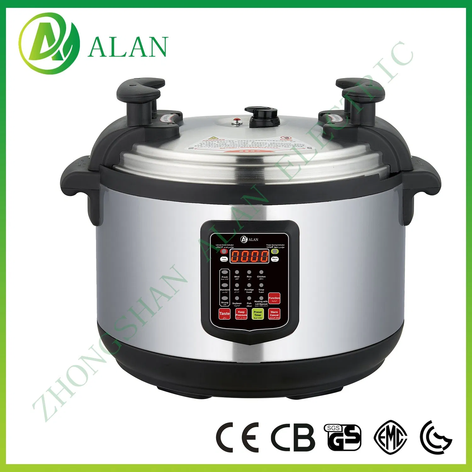 CB Certificate 17/21/25/33/41/45/55/65L Big Size Commercial Industrial Electric Pressure Cooker
