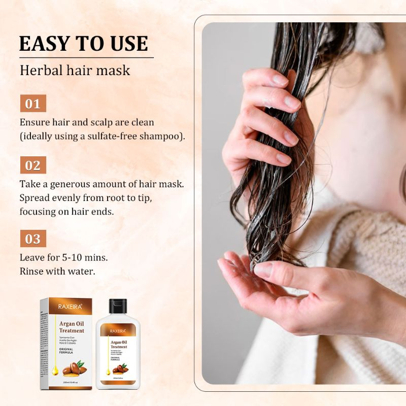 Premium 250ml Organic Argan Oil Hair Mask Treatment