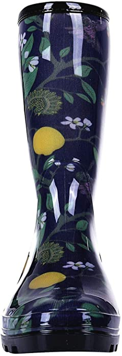 Ladies Printing MIDI PVC Rain Boots