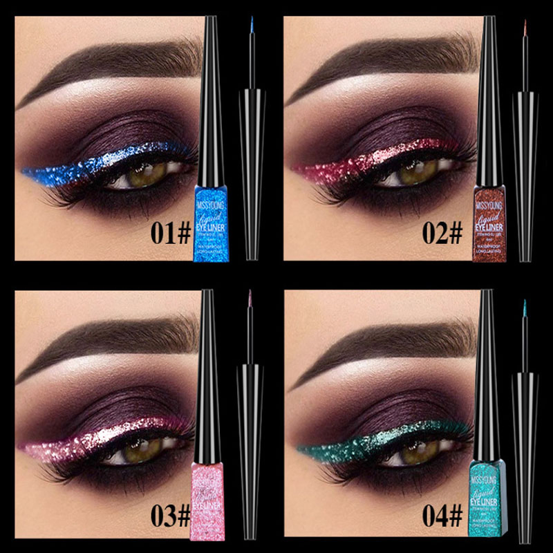OEM/Oed Private Label Logo Glitter Liquid Eyeliner Shadow Pen Shining Liquid Eyeliner