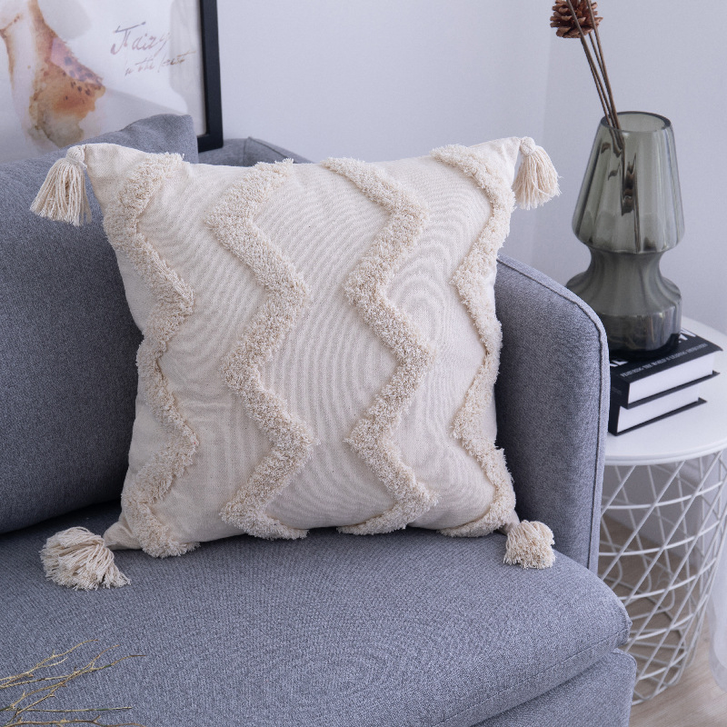 Elegant Boho Linen Cushion Covers for Chic Living Room Decor