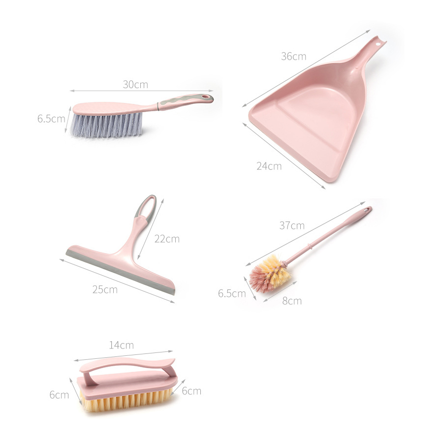 Multifunctional Household Cleaning Premium Eco Clean Solutions Plastic Rubbish Lighted Broom and Dustpan for Wholesales