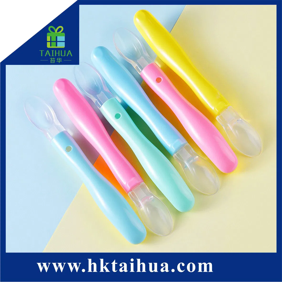 Hot Sale Colorful Soft Feeding Tableware Baby Safe Silicone Spoon