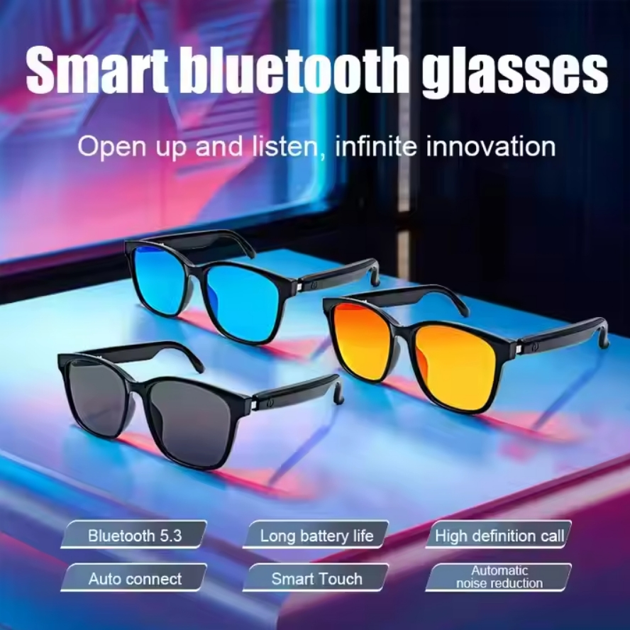 GS08 Anti-Blue Light Glasses UV Headset Music Calling Bt Smart Sunglasses
