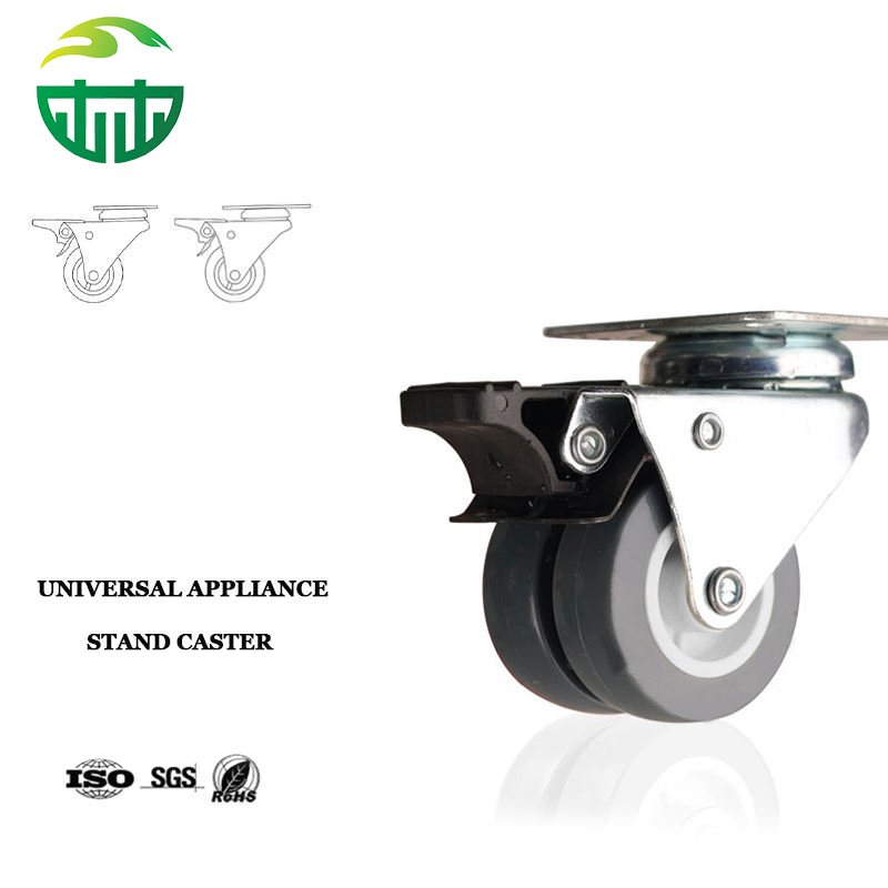 Custom Heavy Duty Dual Wheels Industrial Caster with Total Lock Brake