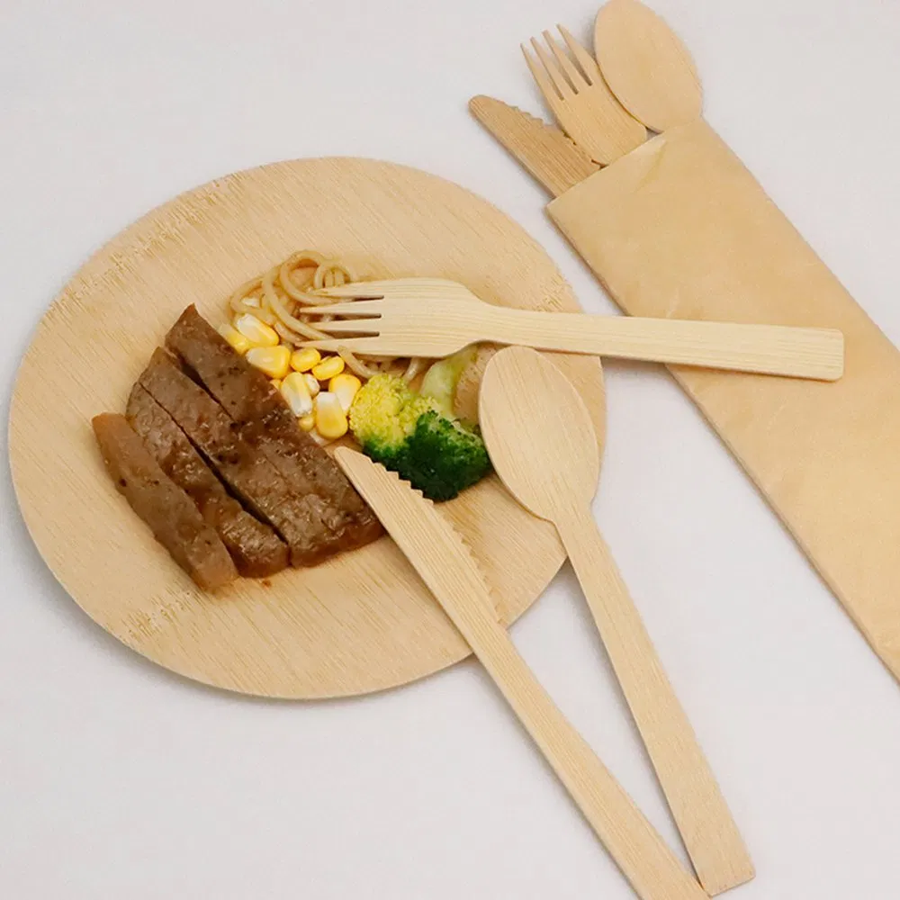 Disposable Tableware Bamboo Cutlety Eco-Friendly Cutlery Bamboo Knife/Fork/Spoon