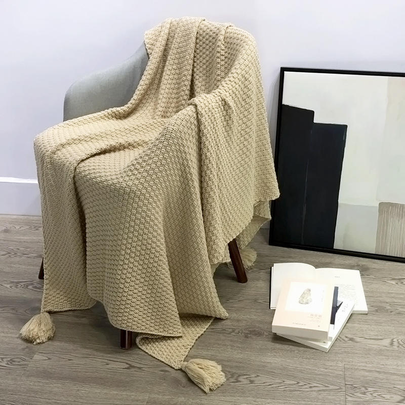 Nordic Knitted Blanket Throw Sofa Bed Decorative Blanket