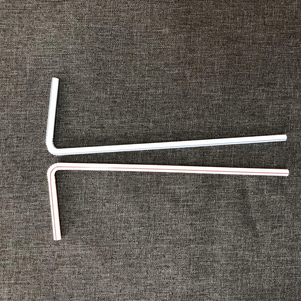 Recyclable Plastic Bendy Straw with OPP Bag Wrapped Packing for Bar, Restaurant and Snack Bar
