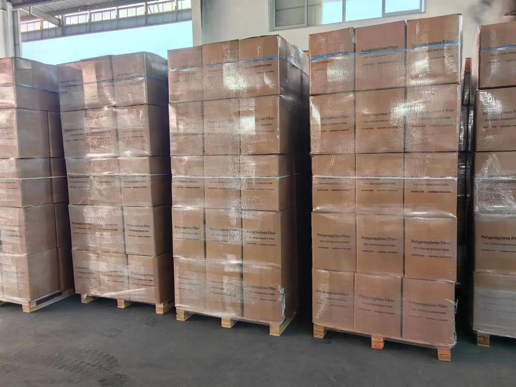 White, Grey 54mm Polypropylene Fiber Twisted Bundle for Industrial Floor