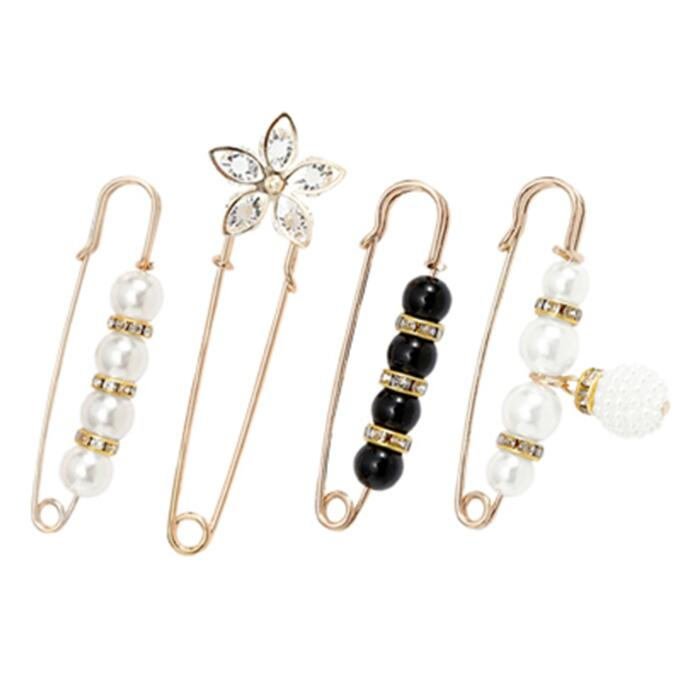 Safety Pins with Beads, Metal Crafts Safety Pins for Decoration DIY Sewing Tools Accessory