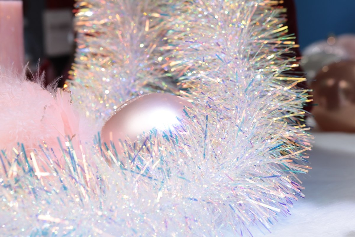 Pink Pet Tinsel Garland for Holiday, Party, and Christmas Tree Decor