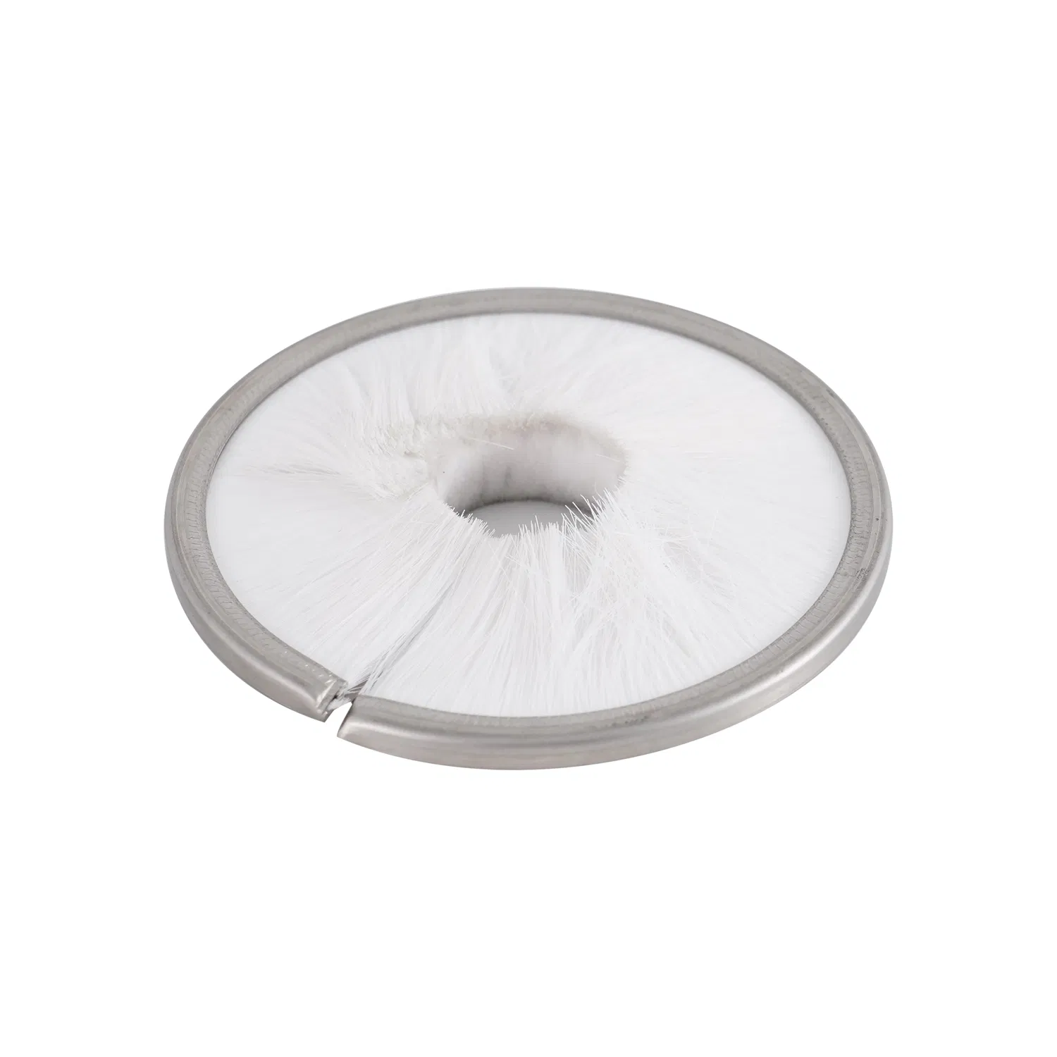 Круглая щетка с нейлоновой щетиной, белая (YY-009)