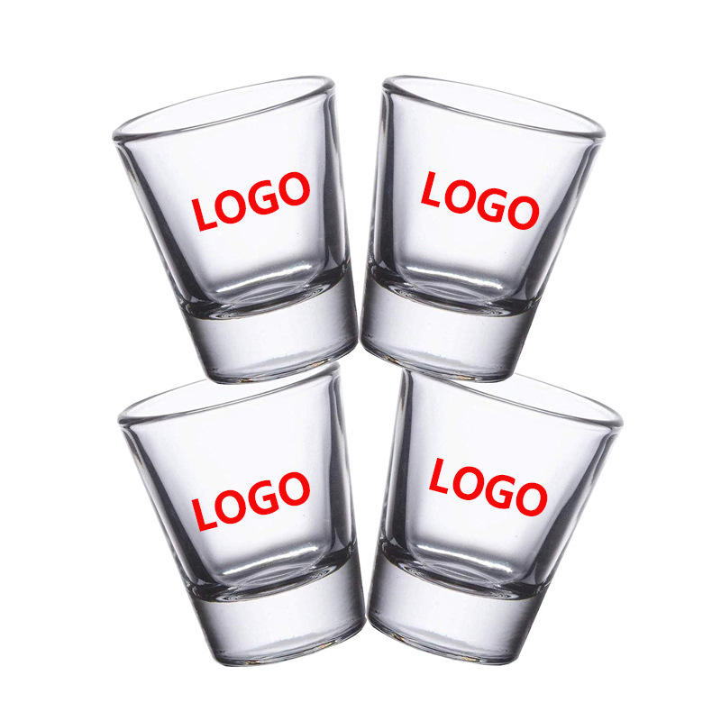 Hot Sale Custom Logo Premium Lead Free Crystal Shot Glass Party Transparent Glass Shot Cups