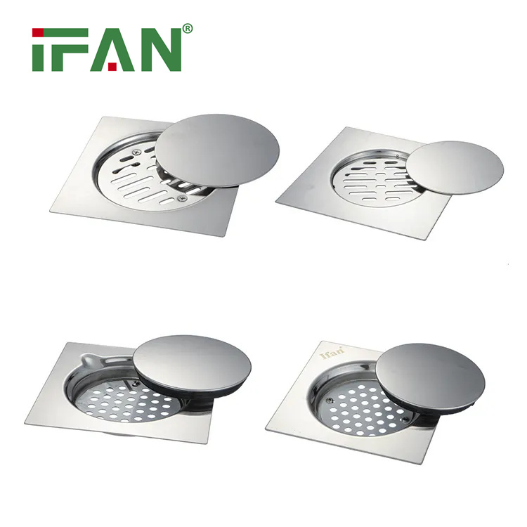 Ifan Durable Brass Floor Drain Waste Grates Tile Insert 15*15mm Floor Drain Trap Floor Drain for Bathroom