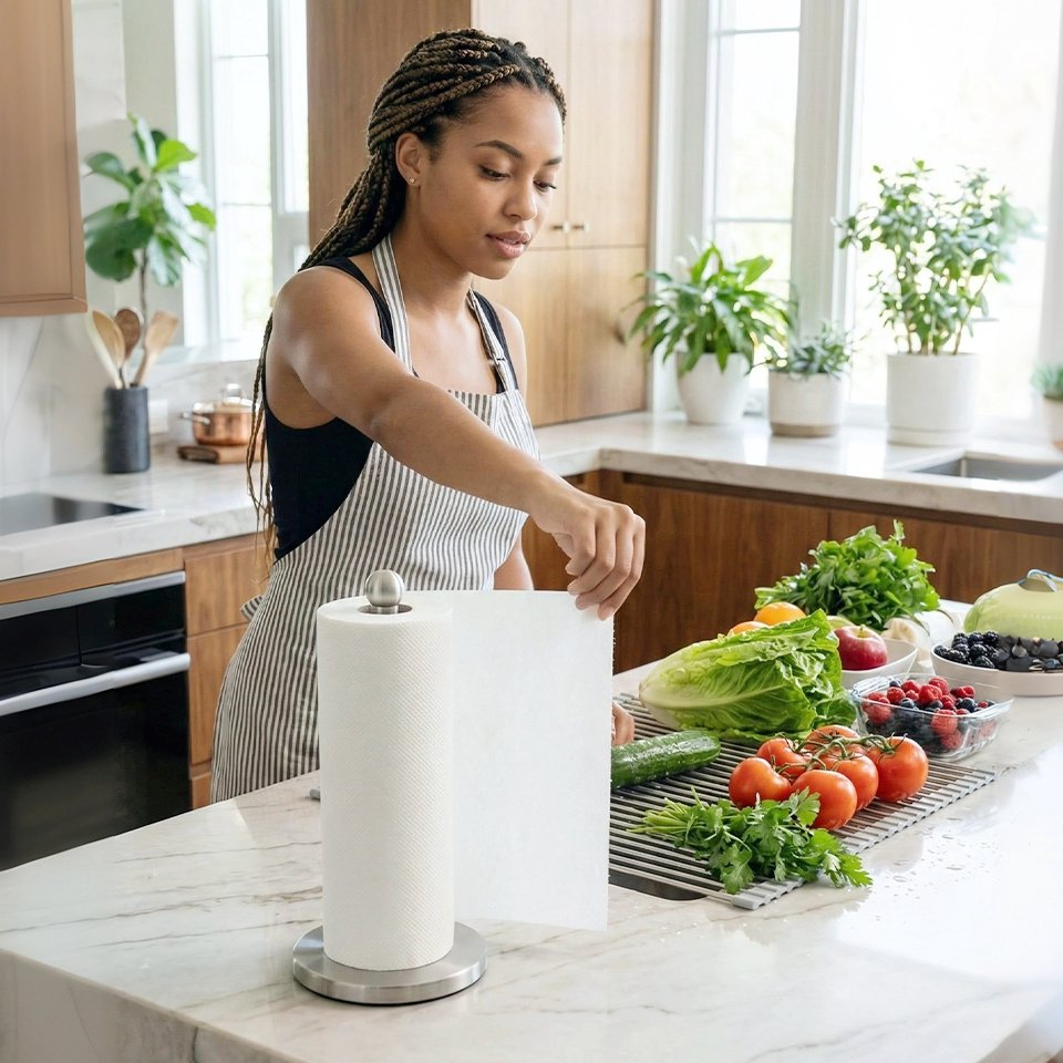 Ss Kitchen Paper Towel Holder Stainless Steel Toilet Paper Holder Kitchen Rolls Hold