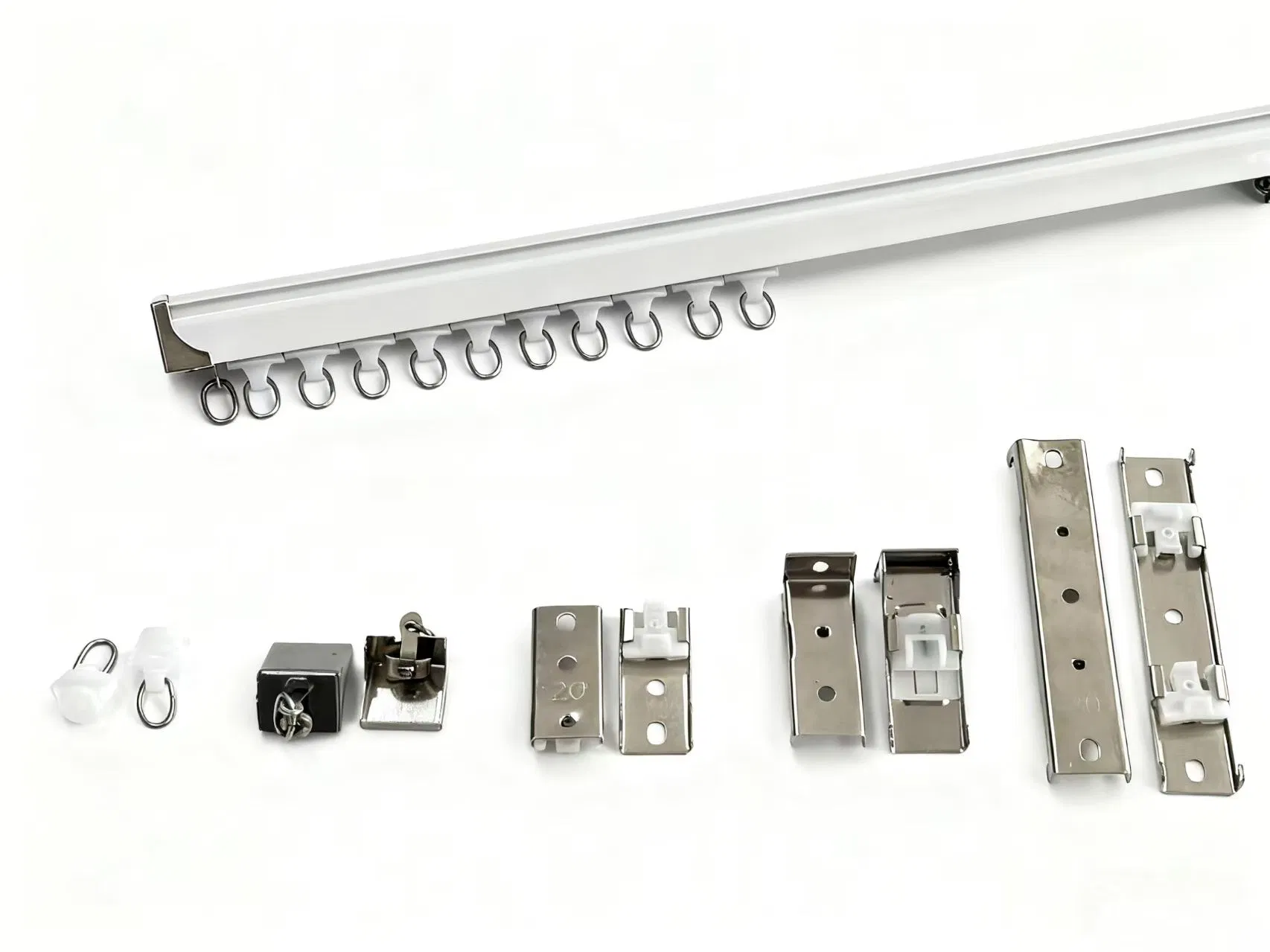 Factory Wholesale Curtain Tracks Adjustable Curtain Rail Metal Aluminum Profile