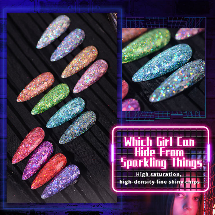 R S Nail Neon Fairyland Gel Gel Polish Set 15ml Soak off UV Gel Nail Polish